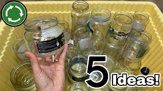 Look What I Did With Glass Jars! 5 Ideas!