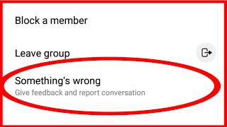 Messenger Group !! Something's Wrong Give Feedback And Report Conversation screenshot 4