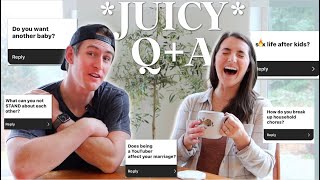 DO WE WANT MORE KIDS? Intimacy After Baby, YouTube Drama + Pet Peeves |*JUICY* Q+A W/ MY HUSBAND