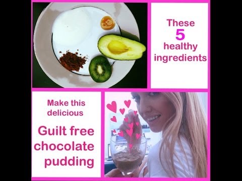 Chocolate and Kiwi Skinny Avocado Pudding - Guilt Free and made with 5 ingredients.