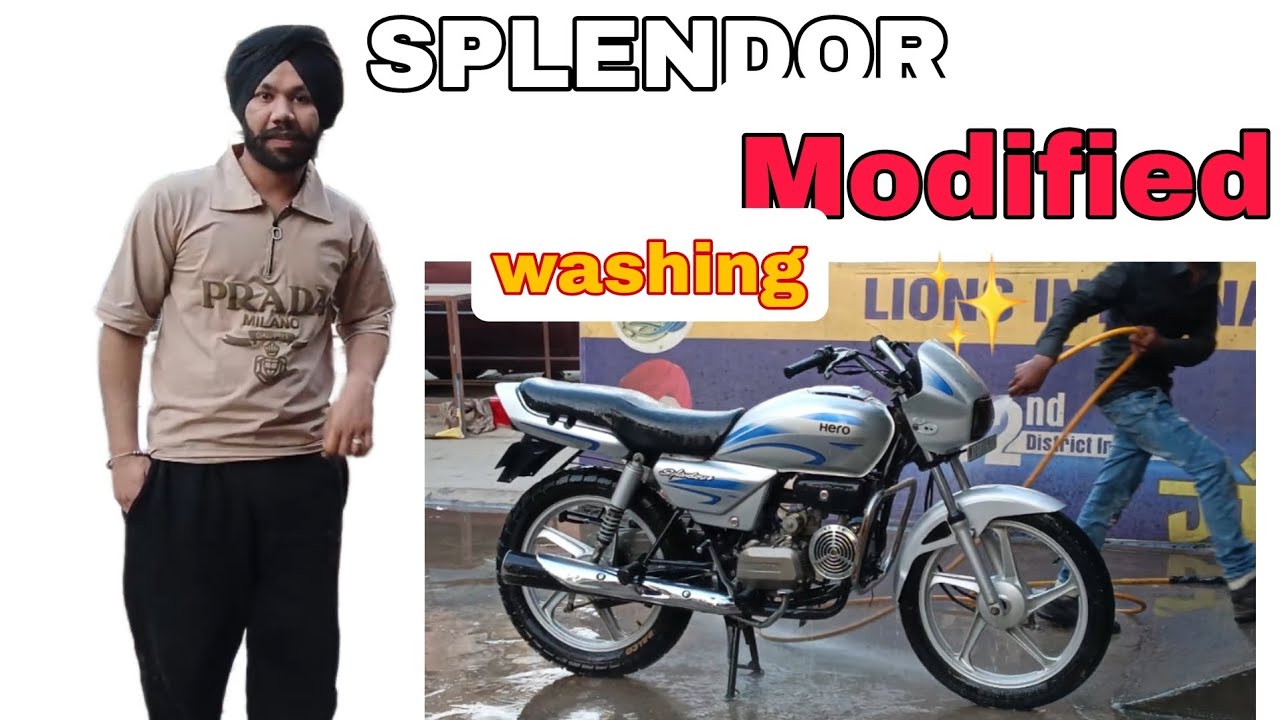 SPLENDOR Modified!!washing 💦💦 And service #splenderlover #modified ...