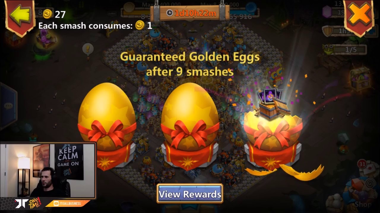Smashing 3 Golden Eggs For The Big Boy Rewards ONETIME Castle