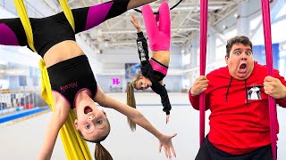 НОВИ ИЗАЗОВ 🤩 Ваздушна гимнастика за преживљавање | Смешни трикови са мотком! Nikol i prijatelji