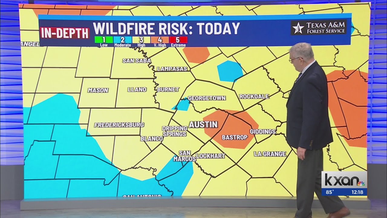 Central Texas wildfire risk is high today thanks to gusty winds and a ...