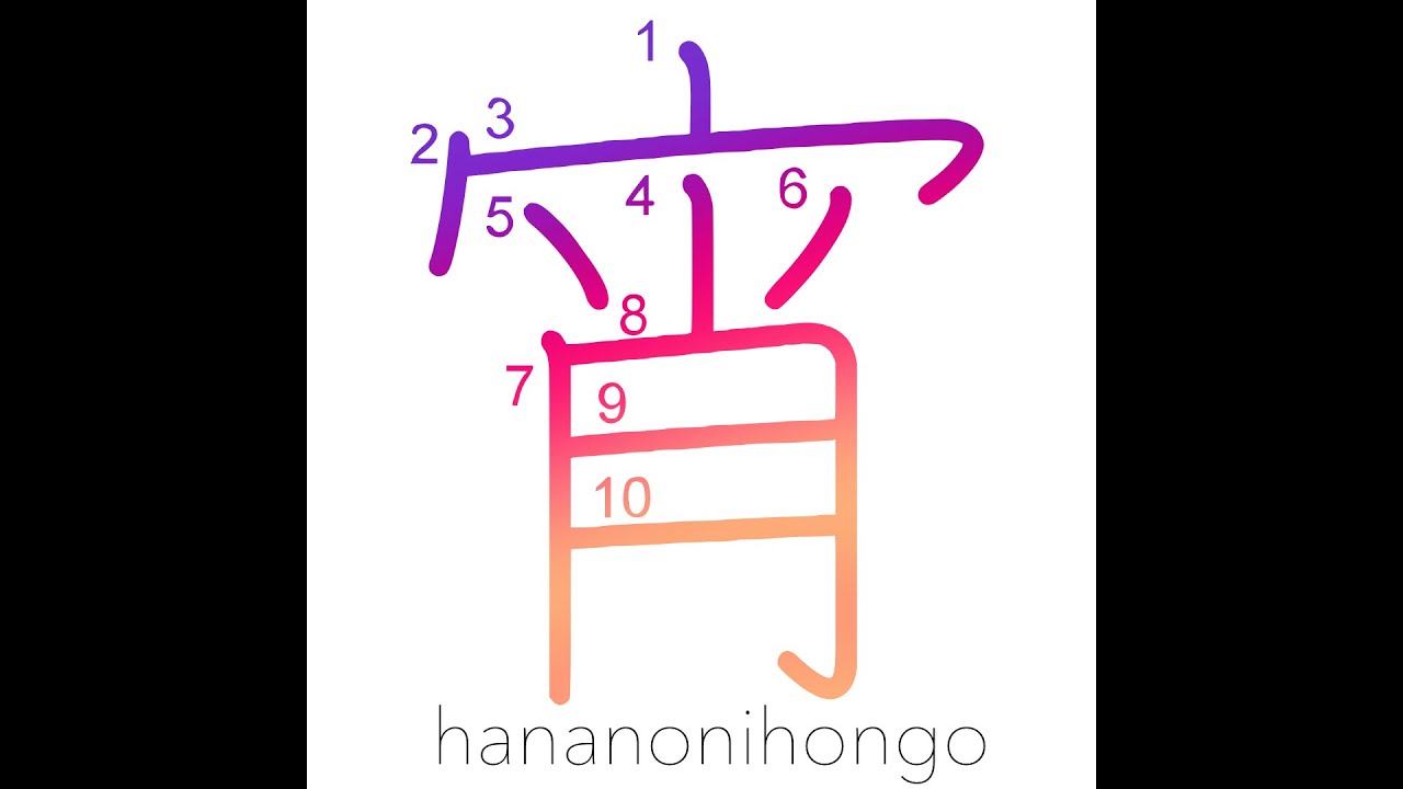 宵 - evening/early night/wee hours - Learn how to write Japanese Kanji 宵 ...
