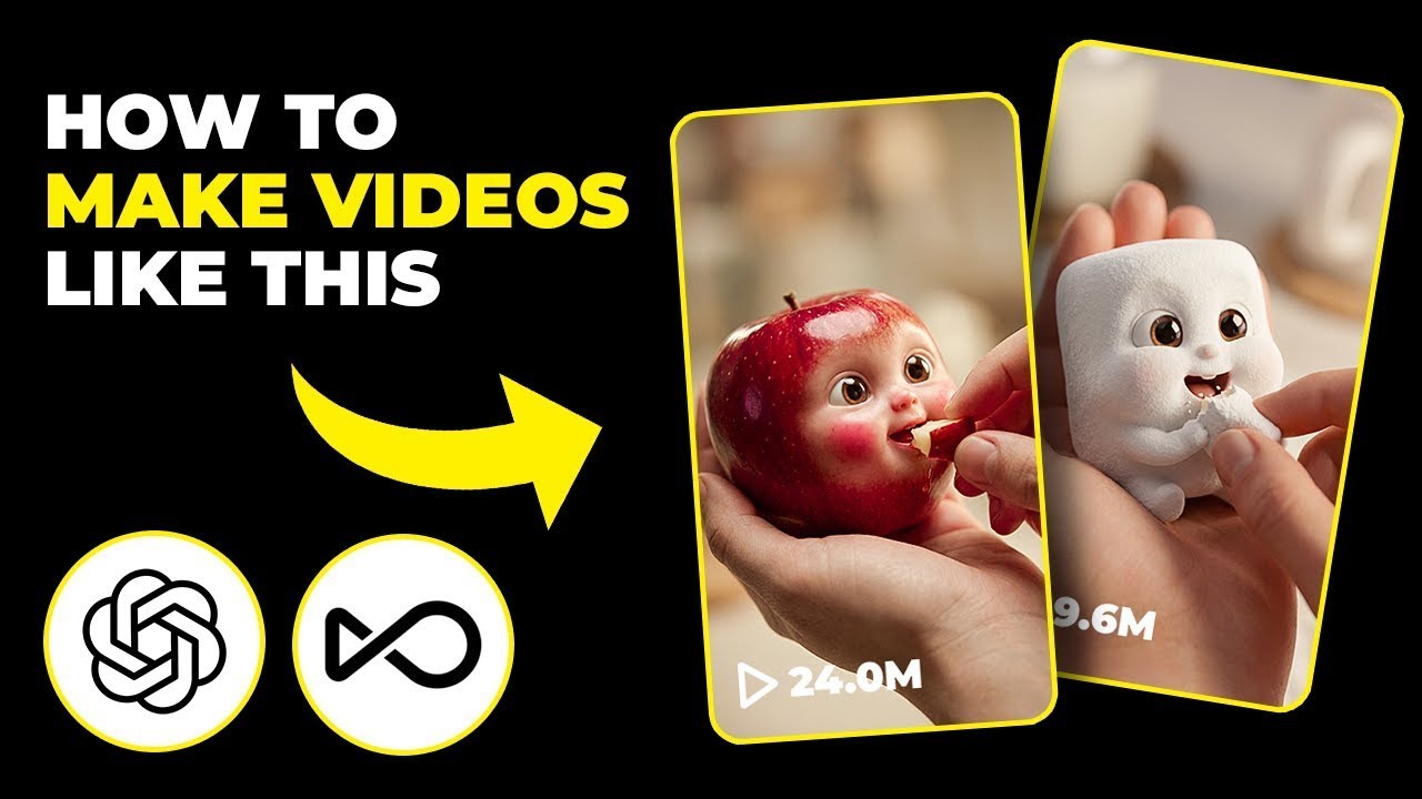 How to Make AI Food Eating Itself Video | Step-by-Step Tutorial (Free Tools)