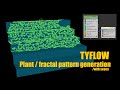 TYflow plant-fractal pattern generation with scena.