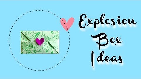 EXPLOSION BOX IDEAS: Origami Envelope Card