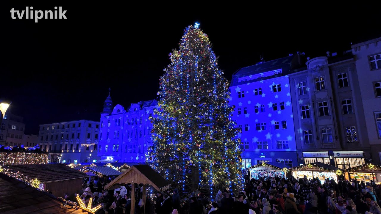 Rozsvícení vánočního stromu v Olomouci, slavnostní zahájení vánočních trhů - 23.11.2025