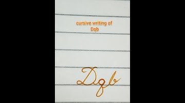 joining of letters " Dqb " and writing in #cursivewriting #handwriting #viralshorts
