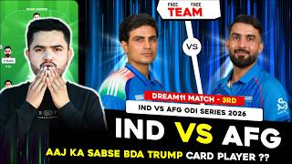 IND vs AFG Dream11 Prediction | IND vs AFG Today Match Prediction | 3rd ODI 2026 screenshot 1