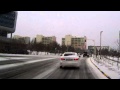 Снег в марте после пыльной бури в Актау (31.03.2015)