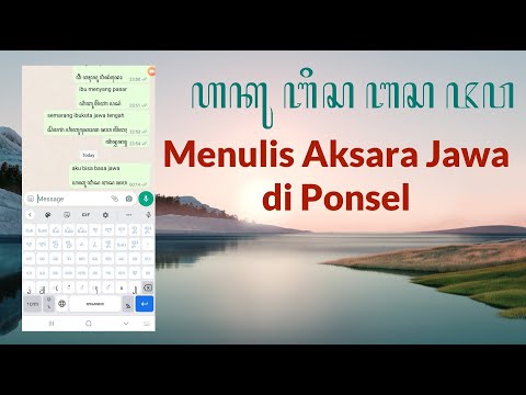 Video: Bagaimana Anda menulis teks di Jawa?