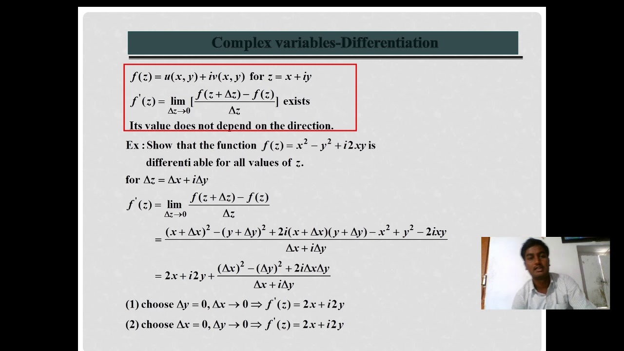 complex Analysis online lecture - YouTube