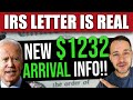 IT’S REAL! IRS Letter of $1,232 NEW Payments to Millions… ARRIVAL INFO! - Stimulus Check Update