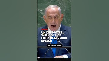 UN delegates walk out of fiery Netanyahu speech
