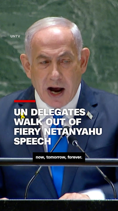 UN delegates walk out of fiery Netanyahu speech
