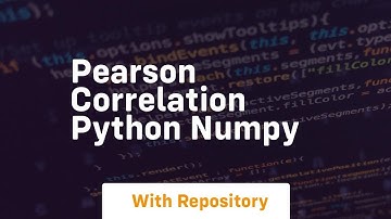 pearson correlation python numpy