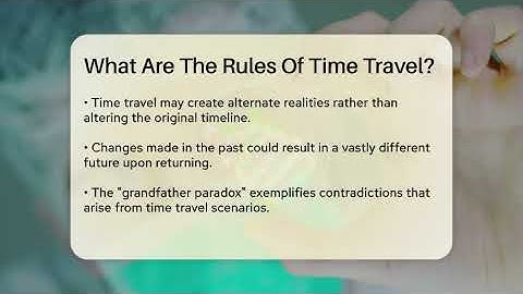 What Are The Rules Of Time Travel? - The SciFi Reel