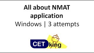 NMAT application process explained. Windows, Attempts and Rescheduling screenshot 2