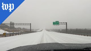 Dangerous road conditions amid Texas ice storm