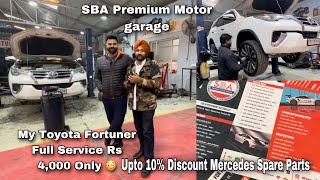 Car Service Rs 4,000 Only | My Toyota Fortuner | Experience | SBA Premiummotorgarage