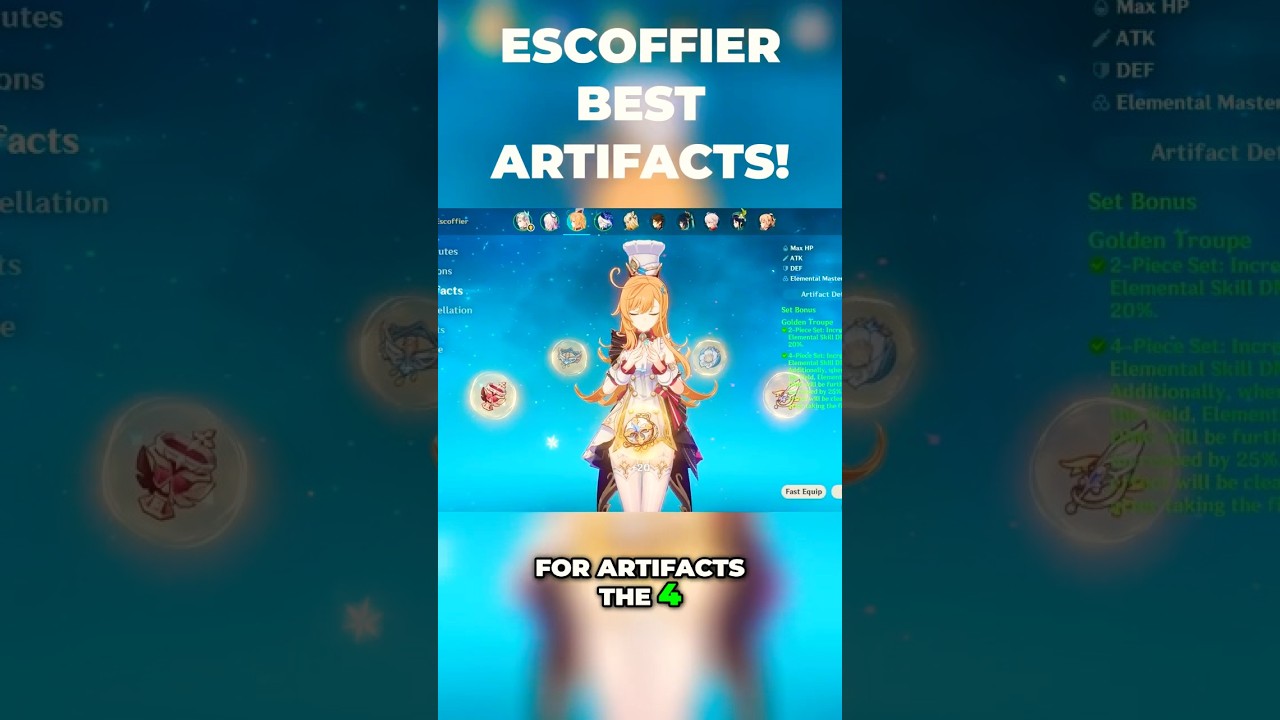 Escoffier Best Artifacts & Stats - Filter Guide | Genshin Impact 5.6