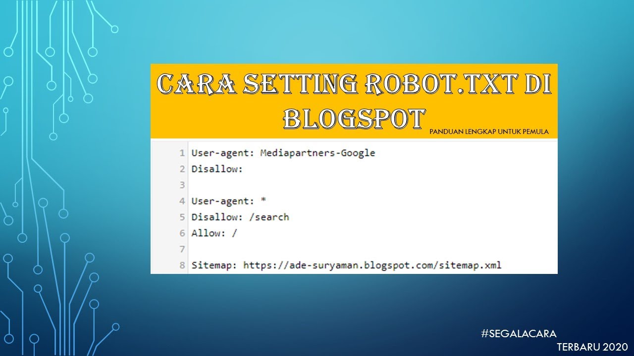 cara setting robot.txt utk di crawl google adsense