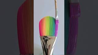 Painting A Rainbow Paintbrush 🖌 #Art #Artwork #Paint #Painting #Drawing #Artist #Diy