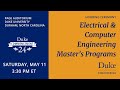 Running late 2024 electrical  computer engineering masters hooding ceremony