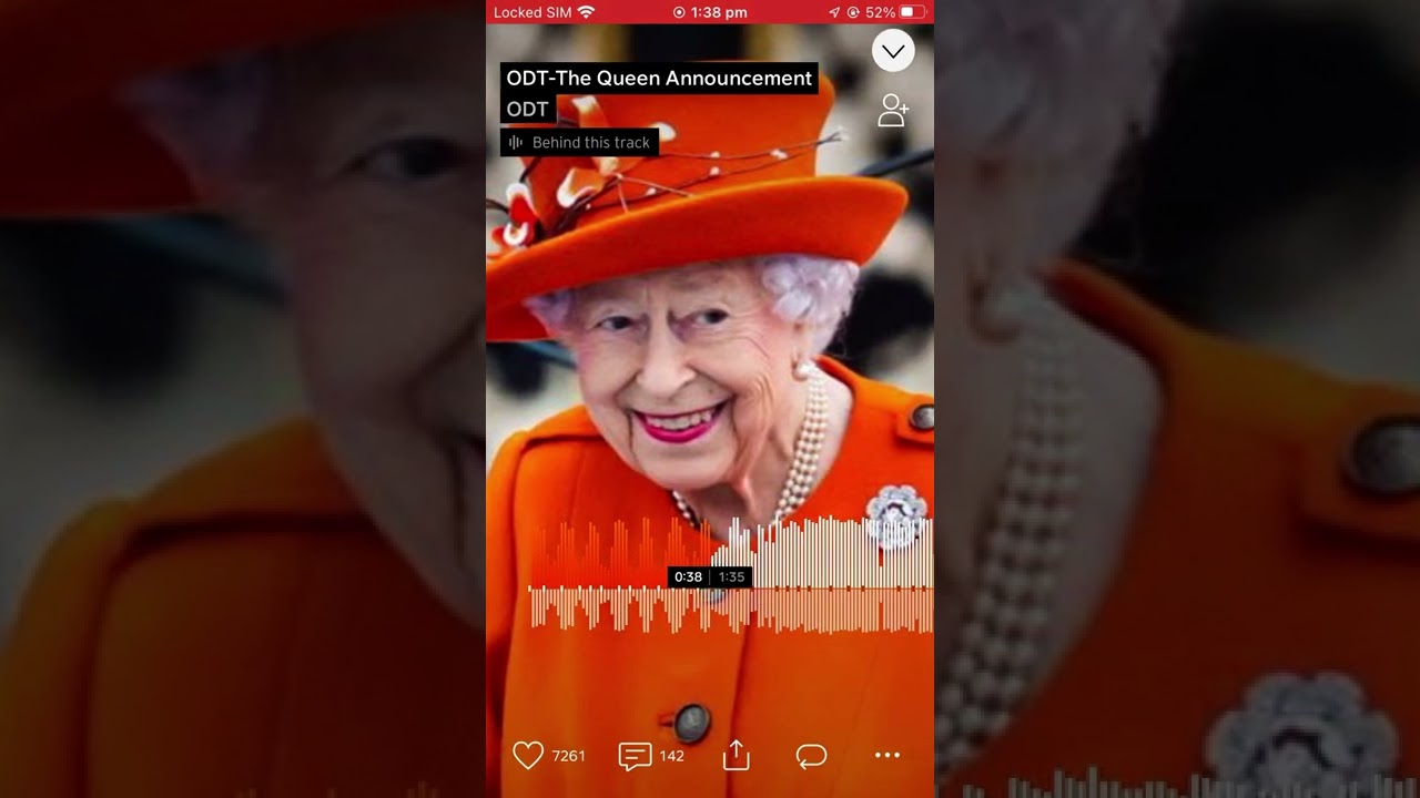 ODTthe queen’s announcement YouTube