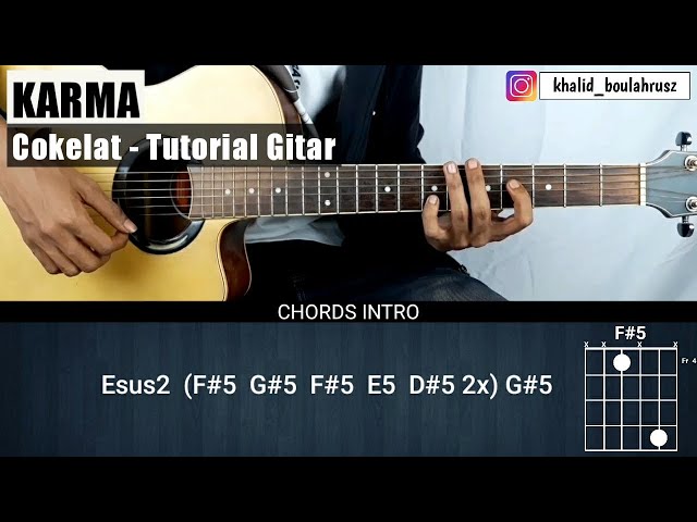 Tutorial Gitar Karma - COKELAT (Chord Asli) class=