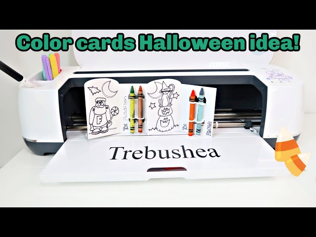 ✂️ 🖍️ How to make Halloween Coloring Cards with your Cricut 