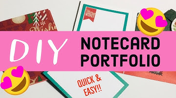 QUICK & EASY Notecard Portfolio With Custom Designer Paper/ Awesome Stocking Stuffer/DIY Notecards