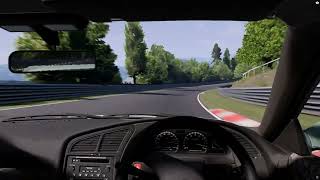 Nurburgring round with s13 rb25 on steering wheel bm drive