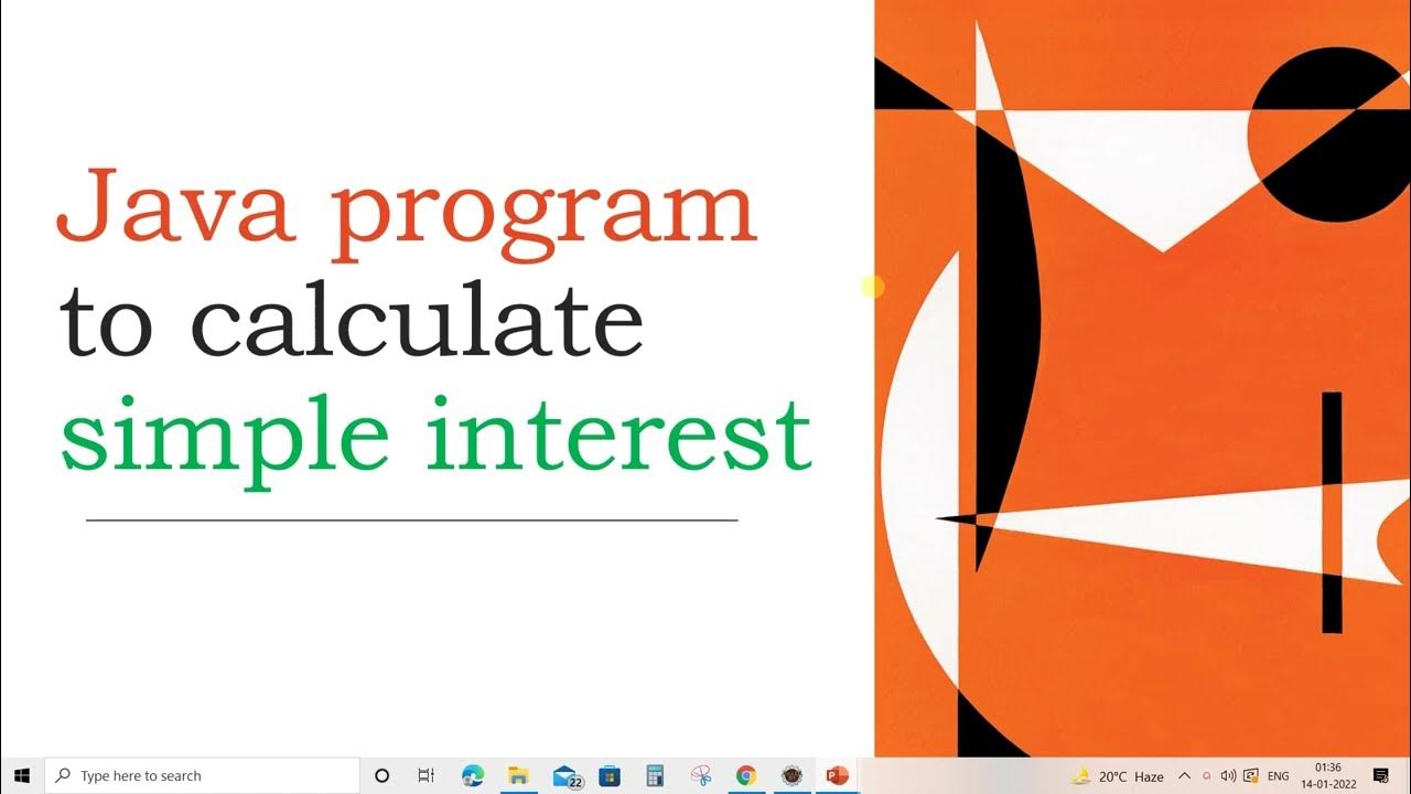 Java program to calculate simple interest - YouTube