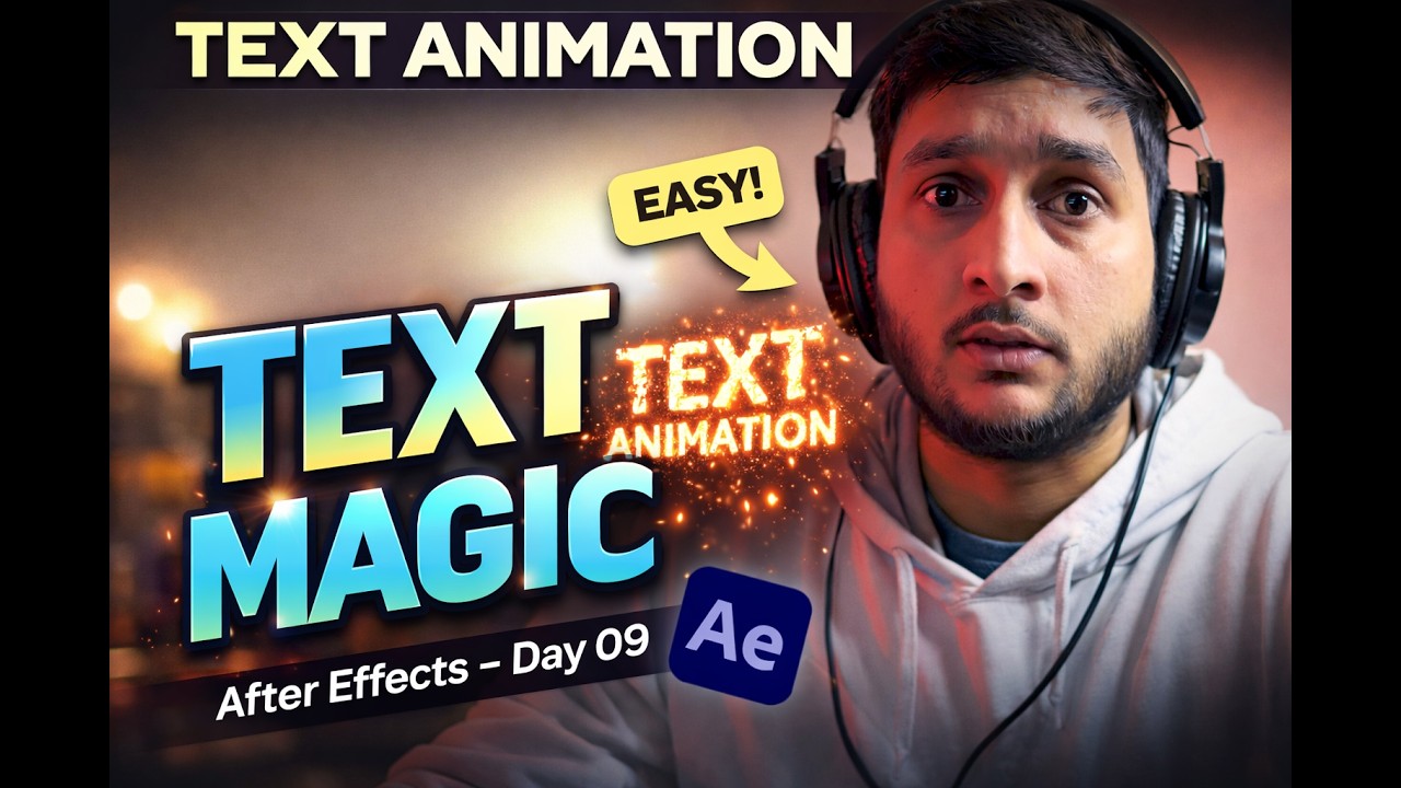 Amazing Text Animations in After Effects | Beginner Tutorial | Day 9 ...