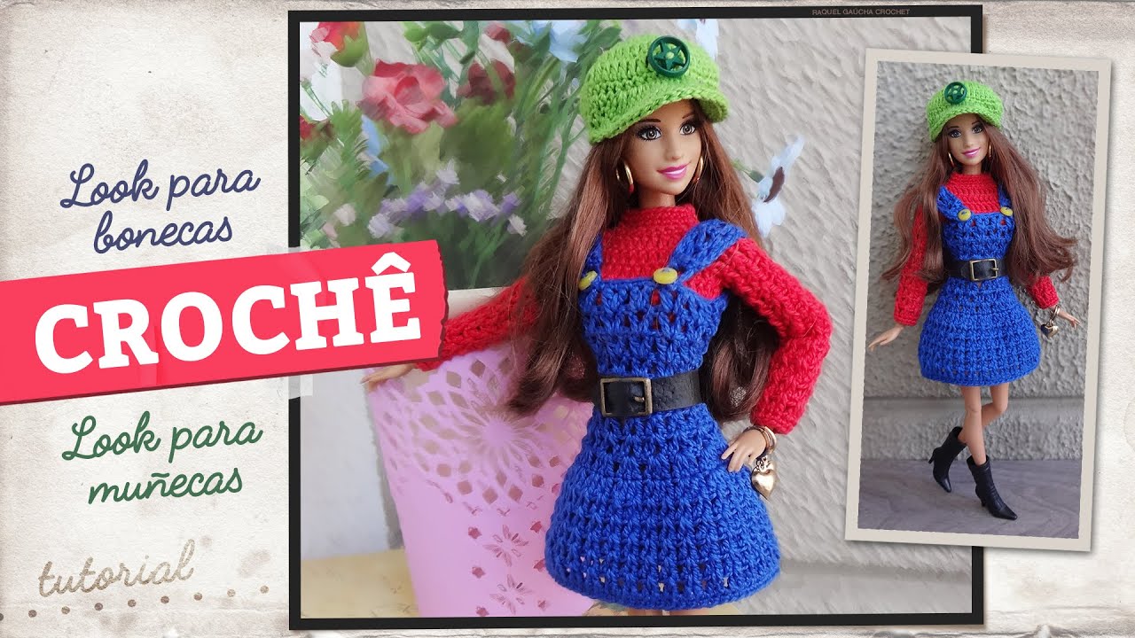 Easy crochet dress for dolls (portuguese/spanish) 