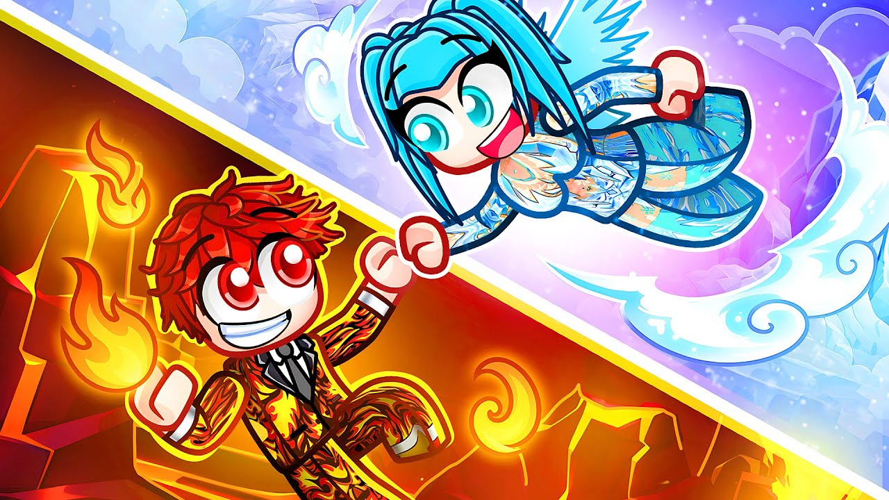 Fire and Ice FORBIDDEN LOVE in Roblox Strongest Battlegrounds!