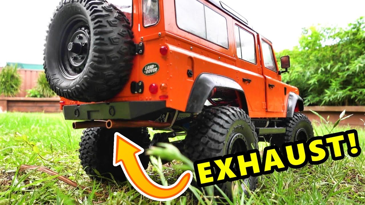 2 CYLINDER 4 STROKE ENGINE INSTALLED INTO RC CAR - CUSTOM EXHAUST!