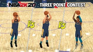 NBA 2K20 Three Point Contest | Curry vs Klay vs D'Angelo