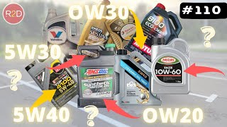 What does 0W30, 0W20, 5W30, 5W40, 0W8 mean? What are the differences? engine oil viscosity grades