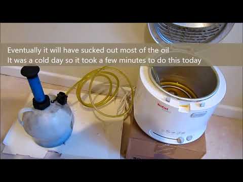 How to empty and clean a deep fat fryer oil with vacuum pump