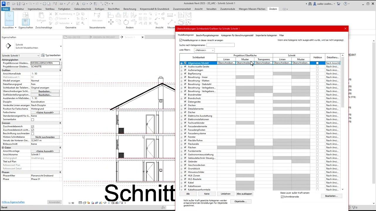 dwg Grundrisse und Schnitte in Revit verknüpfen Teil 1