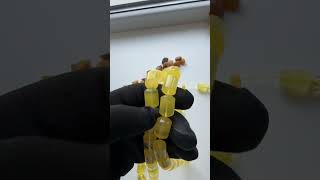 Big Natural Baltic Amber Egg Yolk 82g. Islamic Prayer Rosary Barrel 33 Beads #amber #misbaha