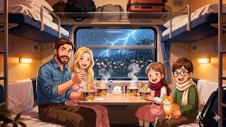 Family of 4 on a Rainy Train to Grandma's Village – Cozy Healing & Stress Relief | Cozy Coca & Ken screenshot 1