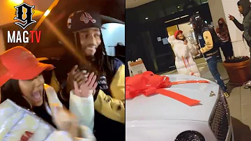 Quavo Surprises "GF" Saweetie With A New Bentley Convertible! 🚙