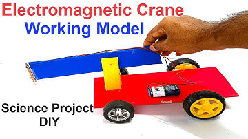 electromagnetic crane working model science project - howtofunda - physics project - diy