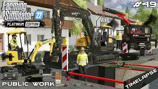 TRENCH BOXES in ACTION and USING JCB 18Z EXCAVATOR | Public Work | Farming Simulator 22 | Episode 49 screenshot 2