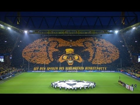 Choreo Südtribüne Borussia Dortmund  - Málaga CF Champions League 3:2 BVB Fans Atmosphere 09.04.2013